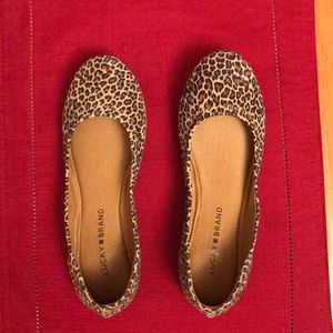 Lucky Brand leopard flats